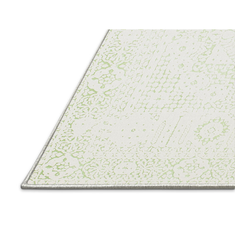 Tapis abstrait crème, Rectangle 5 pi x 7 pi