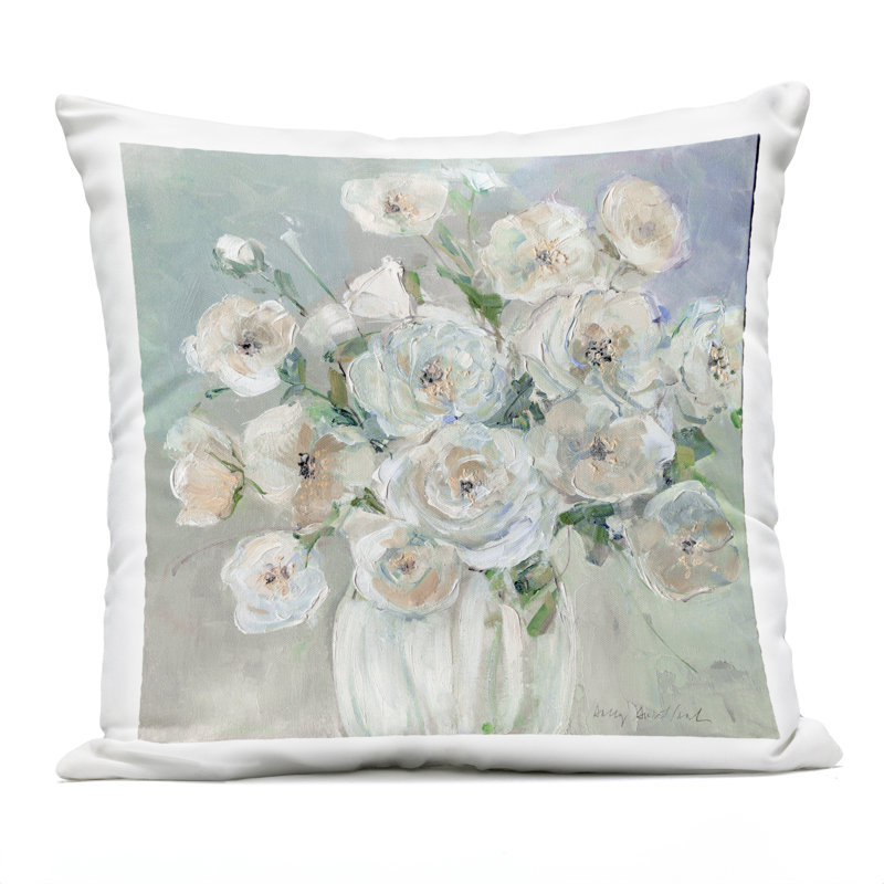 Coussin d'extérieur Mute Blush Roses Abstraction
