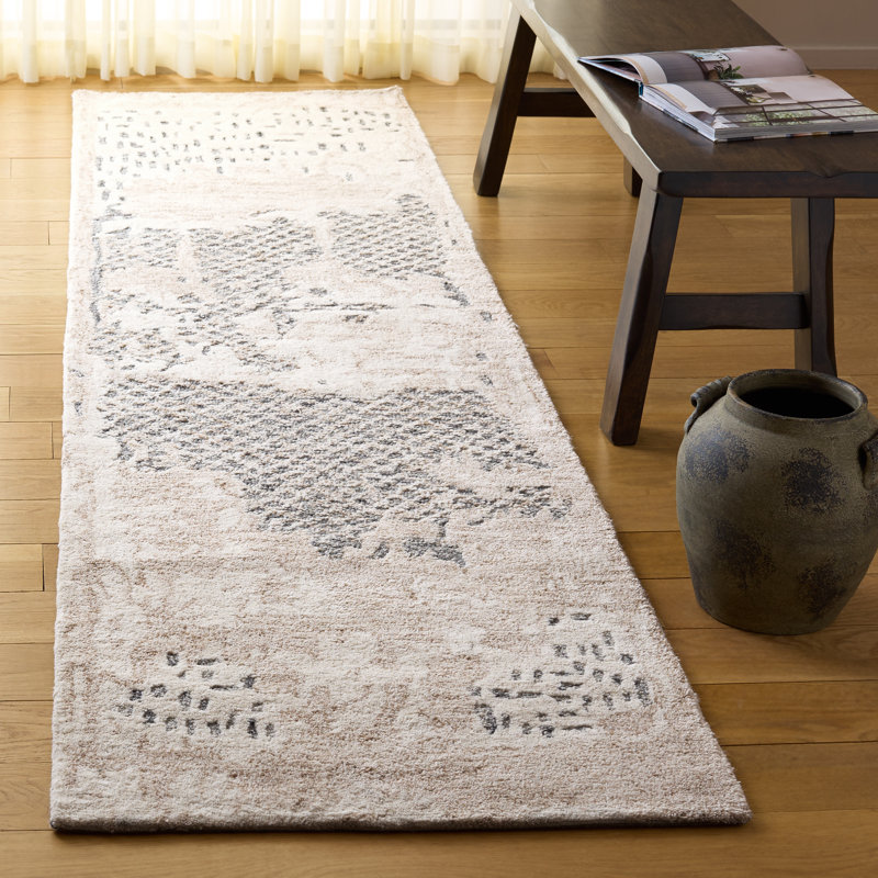 Harvest 101 Hand Tufted Wool; Cotton Abstract Rug, Runner 2'3" x 9'
