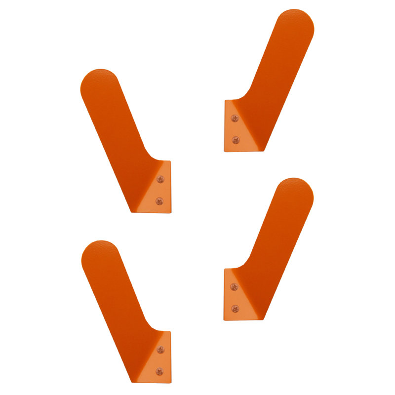 Small Orange Wall Mounted Hook for Right Direction