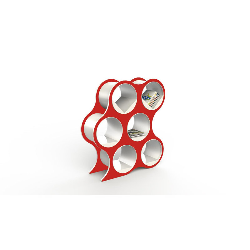 Bibliothèque géométrique BOLLA Pop, 6 tablettes, Rouge