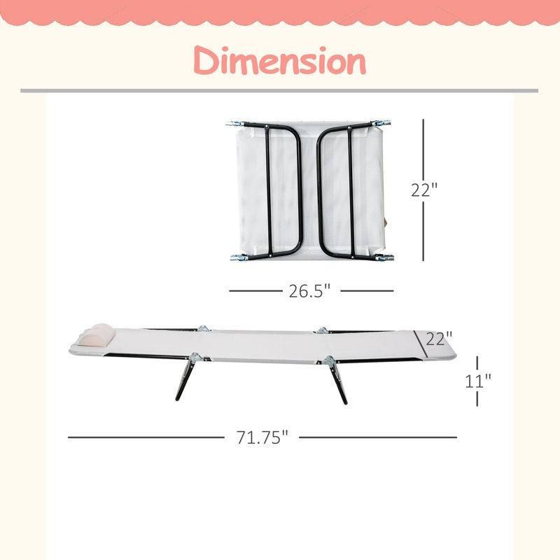 Chaise longue pliante, réglable à 5 niveaux avec appui-tête, filet respirant pour la plage et le patio