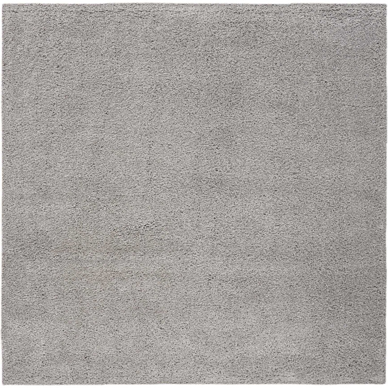 Tapis argenté à longs poils Sunny, Carré 7 pi 10 po