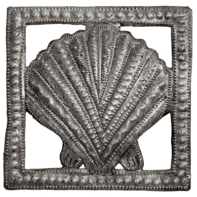 Décoration murale rectangulaire coquillage