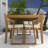 4-Person Rectangle Solid Wood Outdoor Patio Dining Set With Thick Cushions-1886606124