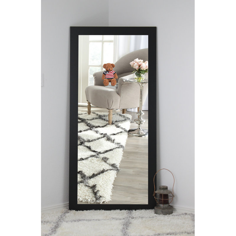Argjela Wood Flat Mirror, Black