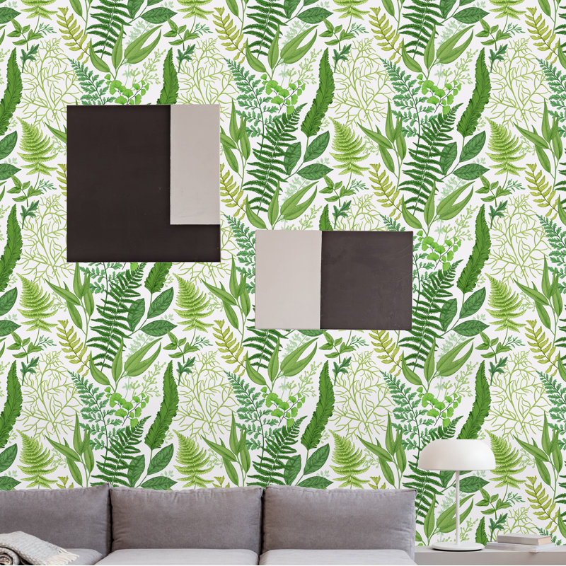 Rouleau de papier peint à feuilles Basso, L 10,42 pi x l 25 po