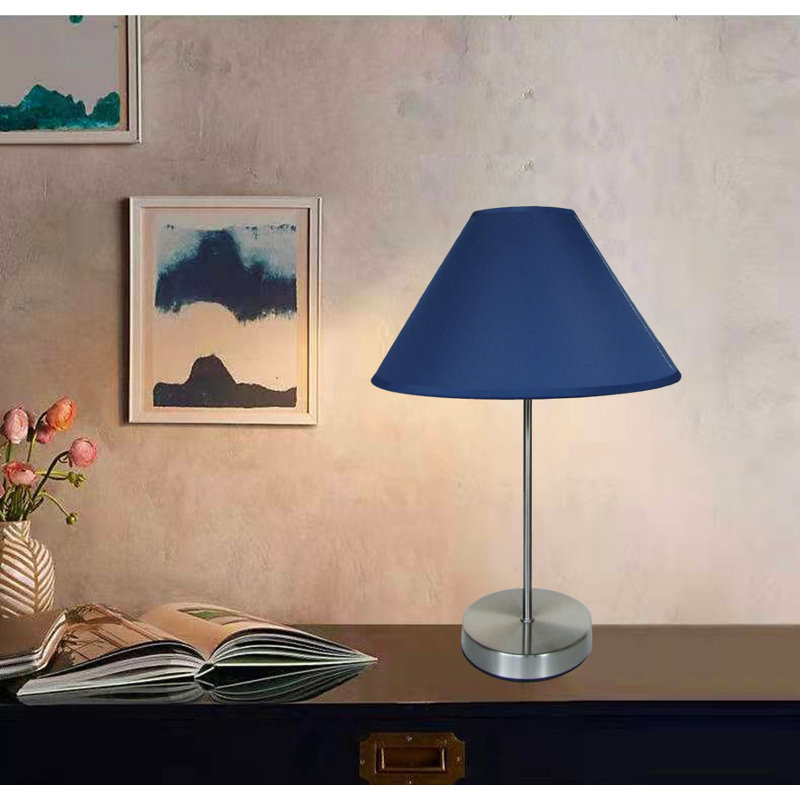 Merna Metal Table Lamp, Navy Blue