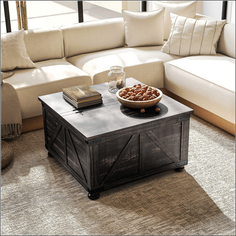 Table basse carrée avec rangement