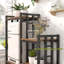 Kitchen Bakers Rack, Utility Storage Shelf, Mini Fridge & Microwave Oven Stand Table, Coffee Bar, Adjustable Kitchen Shelves