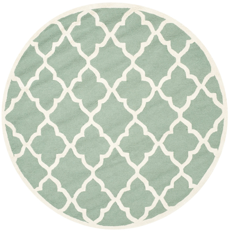 Tapis en laine touffeté à la main Cannen, Rond 6 pi