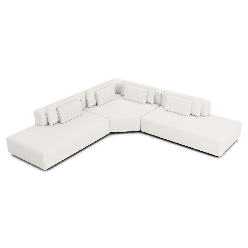 Spruce 130" Wide Reversible Modular Sofa and Chaise