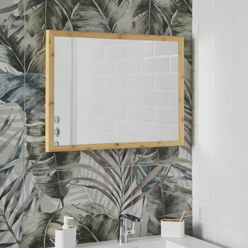 Virgil Wood Flat Wall Mirror