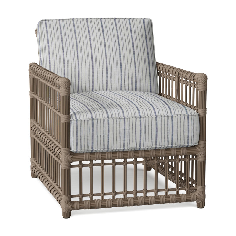Newport Arm Chair with Cushions, Welt, Newport #66 Burlap, Tweed Toffee