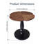 Ensemble de 2 tables basses Merrow en forme de trèfle, tables basses gigognes modernes avec pieds tournés, noyer et noir