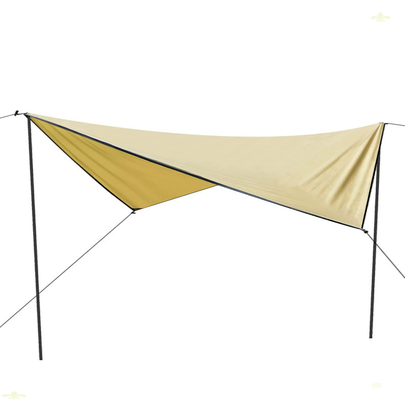 Toile de camping imperméable avec poteaux