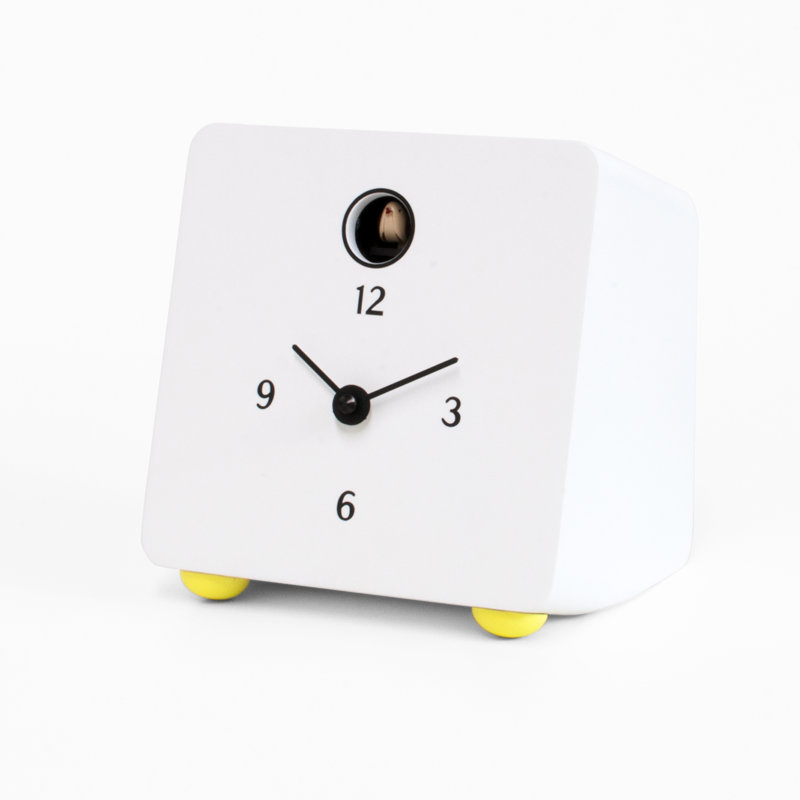 Banas Wood Wall Clock, White