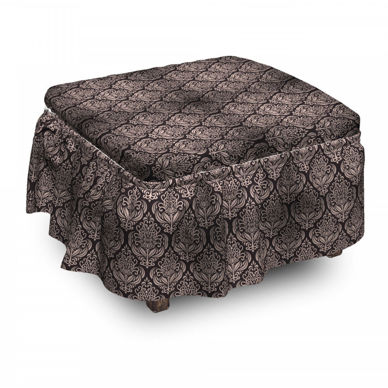Housse pour repose-pieds motif fleur