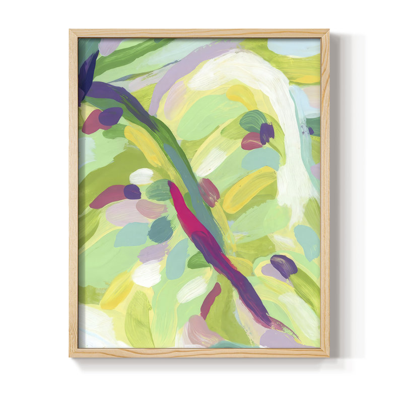 «Bright Tropical Abstraction VI», H 15 po x l 12 po, Naturel