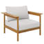 Ensemble de 2 chaises d'extérieur en bois de teck d'extérieur Wren-105239620