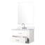 Meuble-lavabo blanc avec comptoir en quartz, traitement de purification inclus du miroir et du robinet - l 30 po x 22 30 po, quartz, procédé de précision-1088018954