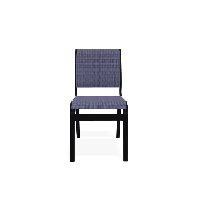 Chaise d'appoint de salle à manger Hiraku, Noir texturé, Brise