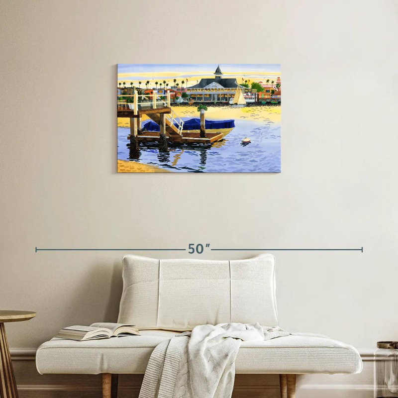Gillard Newport Harbor Sunset, H 20 po x l 30 po