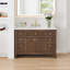 Meuble-lavabo simple Lala de 48 po avec comptoir en pierre reconstituée blanche grainée, sans miroir-1241772696