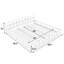 Très grand lit, lit plateforme tapissier rose avec tissu épais, tête de lit, ambiance de chambre à coucher élégante