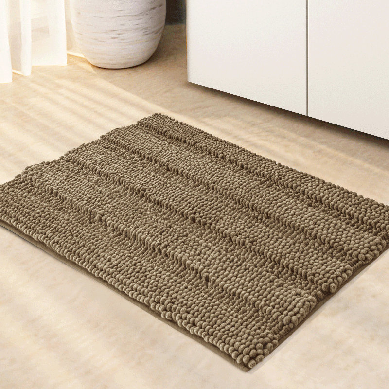Ashmath Synthetic Non-Slip Bath Rug, 2cm H x 120cm W x 43cm D, Sand