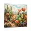 Corail vert, cactus désert, pointillisme III - Cactus acrylique, art mural-101501209