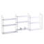 Bibliothèque moderne avec de nombreuses tablettes, blanc et noir, 33,5 x 85,0 x 7,9 pouces | 100% panneau de particules enduit de mélamine, épaisseur: 0,7 pouce | Solution de rangement élégante pour la maison et le bureau, design élégant