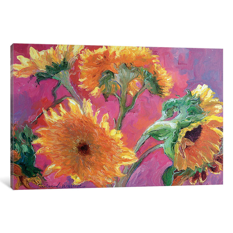 Sunflower by Richard Wallich - Wrapped Canvas Painting, 66.04 cm H x 45.72 cm W x 1.91 cm D