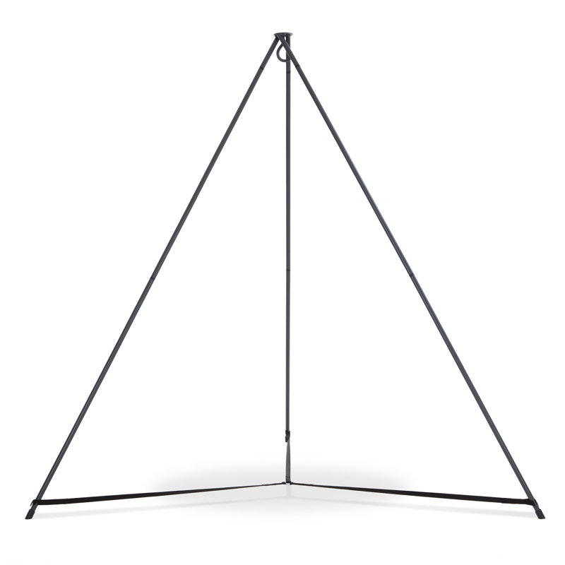 Sage Green Olefin Fabric Double Hammock with Powder-Coated Steel Stand