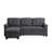 84" Dark Gray Linen Sectional With Reversible Sleeper, Storage, Plump Stitching Storage And 35" Height, Design