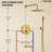 10-Inch High-Pressure Rainfall Shower System, Tub Faucet Set with Pressure Balanced Valve-73468189