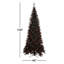 Slim Black Fir Artificial Christmas Tree with LED Orange Lights with Stand-2003263929