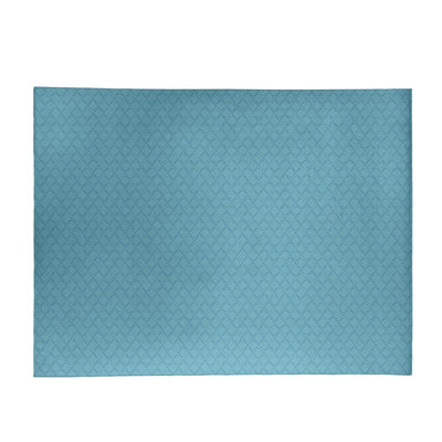 Tapis bleu de labyrinthe carré
