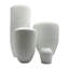 Ensemble de 4 vases décoratifs en verre faits à la main en blanc