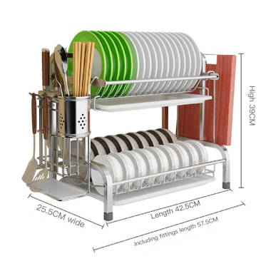 ZHILAI TENGSHUN TRADING INC 2 Tier Stainless Steel Space Saving