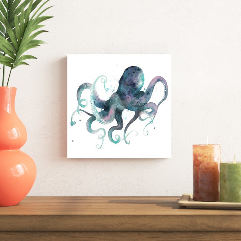 «Tentacles II», peinture sur toile, H 12 po x l 12 po, Toile tendue