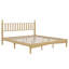 Cadre de lit très grand en bois rétro avec tête de lit en forme de gourde, lit plateforme de style rétro avec support à lattes de bois-123402840