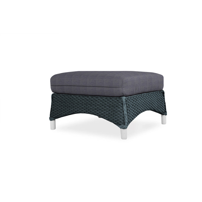 Mandalay Outdoor Ottoman, Beach Navy, Antique White
