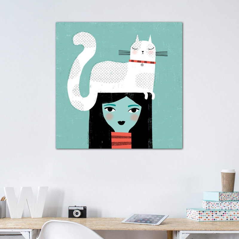«Cat Attitude» par Terry Runyan - reproduction, Toile tendue, H 37 po x l 37 po x P 1,5 po, Pas de tapis