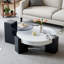 2-Piece Modern Round Nesting Coffee Table Set For Home & Apartment-1111743030-1111743028