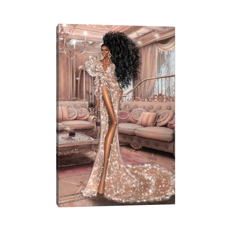 Sparkle Dress par Erin Felis - Toile tendue avec châssis sur toile tendue, H 26 po x l 18 po x 1,5 po, Toile tendue