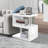White Led Side Table Small Coffee Table For Living Room, High Gloss S Shape Sofa End Table With RGB Led Lights, 2 Tier Storage Shelves Ractangle Coffee Table For Home Office Furniture-1731662321