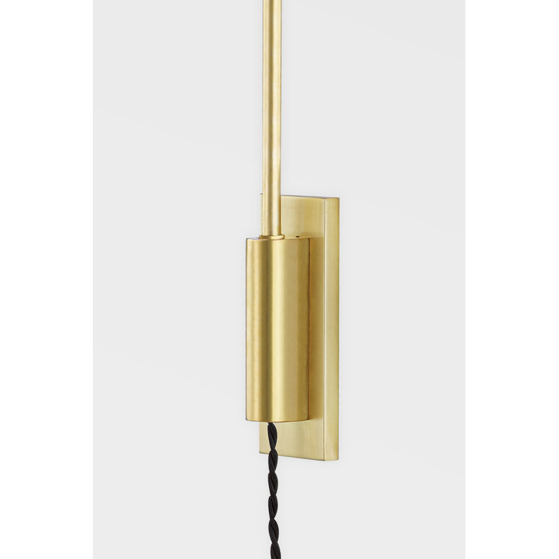 Hooke 1 - Light Dimmable Armed Sconce, Aged Brass