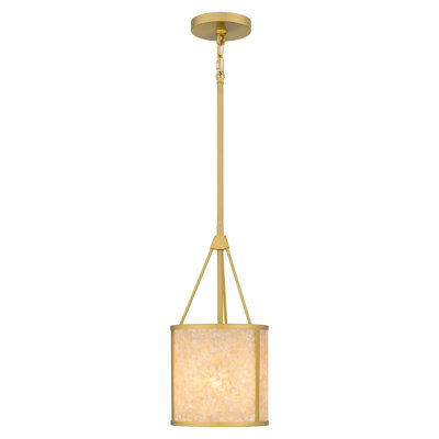 Rubbico 1-Light Brushed Gold Mini Pendant