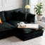 Modular L-Shaped Chenille Sectional Sofa with Reversible Ottoman - 4-Seater Upholstered Couch, Breathable Fabric & Easy Assembly-114407115